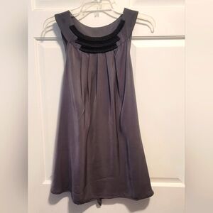 Liz Lange Maternity Gray Tank Top with Black Accents And Back Tie Size L